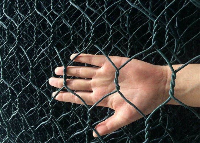 Katlanabilir Reno Gabion Hasir Yesil Renkli Pvc Kapli Tel Orgu Yatak