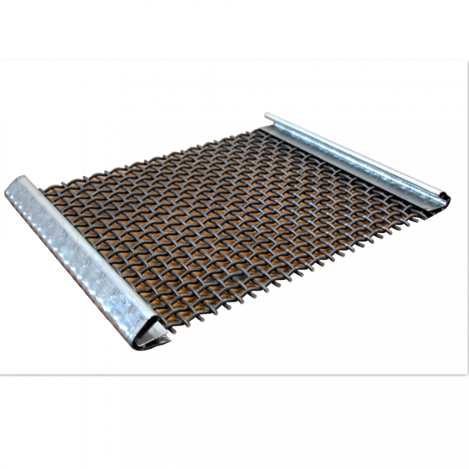 Korozyon Önleyici 304L Paslanmaz Çelik Kıvrımlı Hasır 100 Mikron 12.7mm Delik Ağır Hizmet Tipi 10