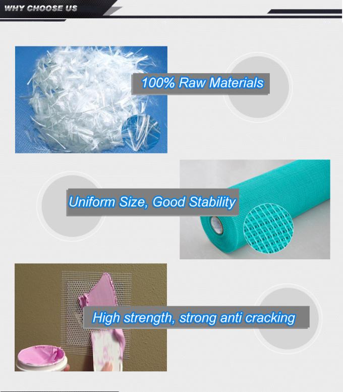 Yüksek Sıcaklık Fiberglas Örgü 10x10 Örgü 80g/m2 Fitilli Dokuma 2